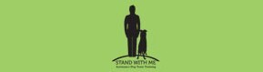 Stand With Me Person and Dog logo banner